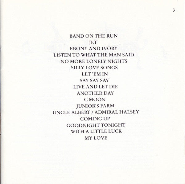 Paul McCartney : All The Best ! (CD, Comp)