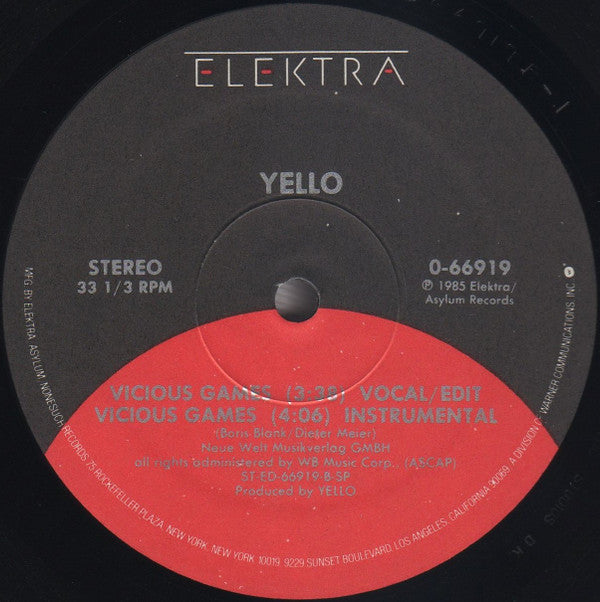 Yello : Vicious Games (12", SP )
