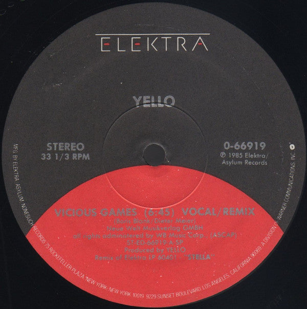 Yello : Vicious Games (12", SP )