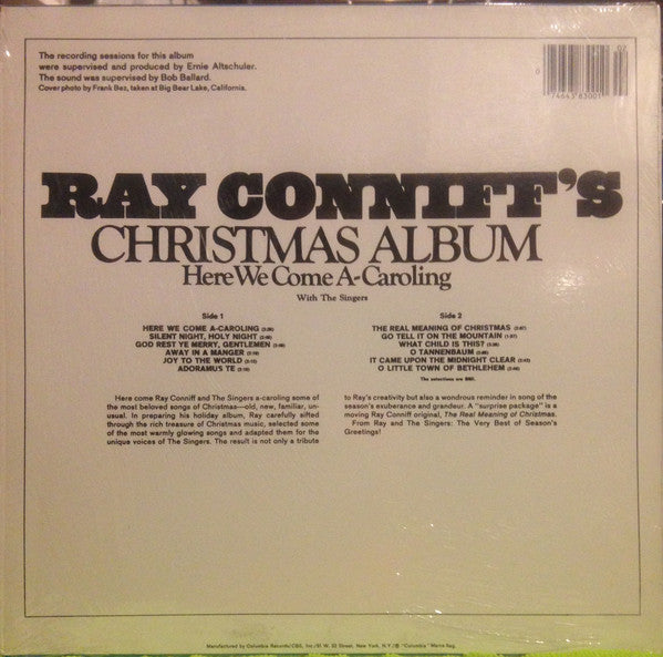 Ray Conniff : Ray Conniff's Christmas Album: Here We Come A-Caroling (LP, Album, RE)