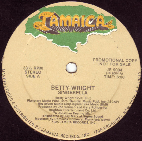 Betty Wright : Sinderella (12", Promo)