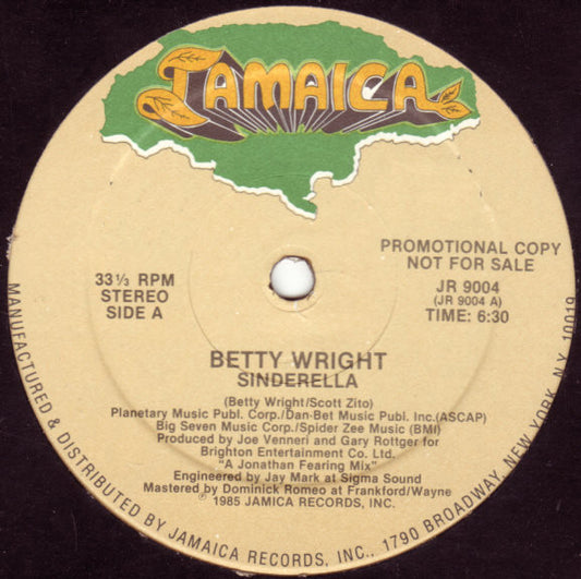 Betty Wright : Sinderella (12", Promo)