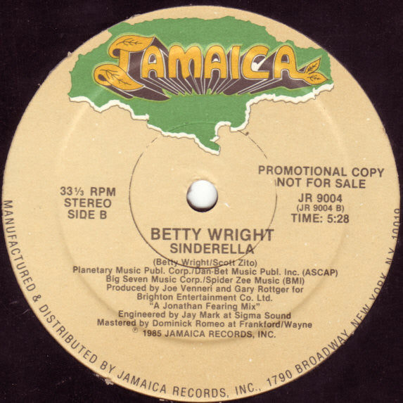 Betty Wright : Sinderella (12", Promo)