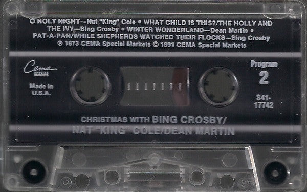 Bing Crosby, Nat King Cole, Dean Martin : Christmas With Bing Crosby, Nat King Cole And Dean Martin (Cass, Comp)