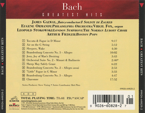 Johann Sebastian Bach : Bach Greatest Hits (CD, Comp, RE)