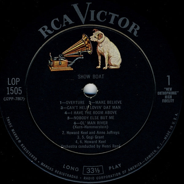 Henri René And His Orchestra / Gogi Grant / Howard Keel / Anne Jeffreys : Show Boat (LP, Album, Mono, RE)