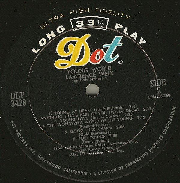 Lawrence Welk : Young World (LP, Album, Mono)