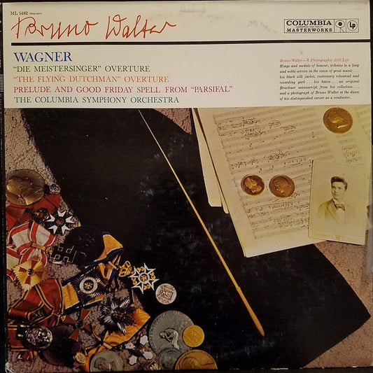 Richard Wagner, Bruno Walter : Flying Dutchman & Die Meistersinger Overtures [and] Prelude & Good Friday Spell From Parsifal (LP, Mono)
