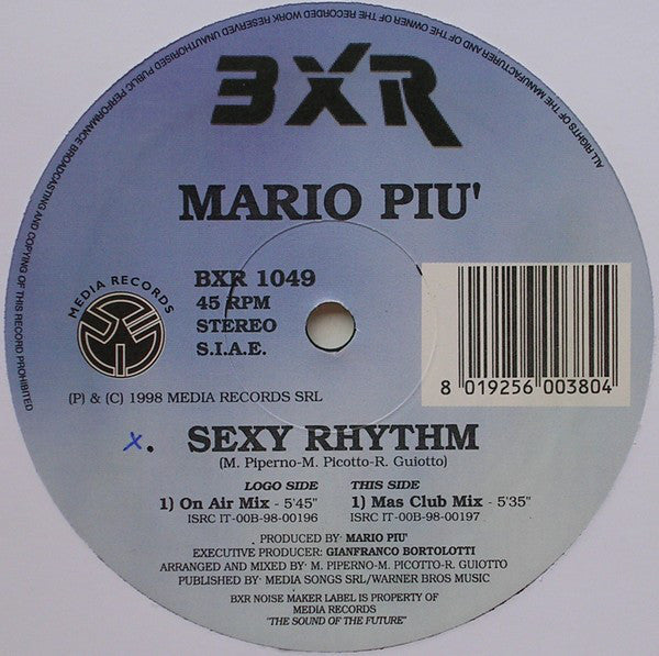 Mario Più : Sexy Rhythm (12")