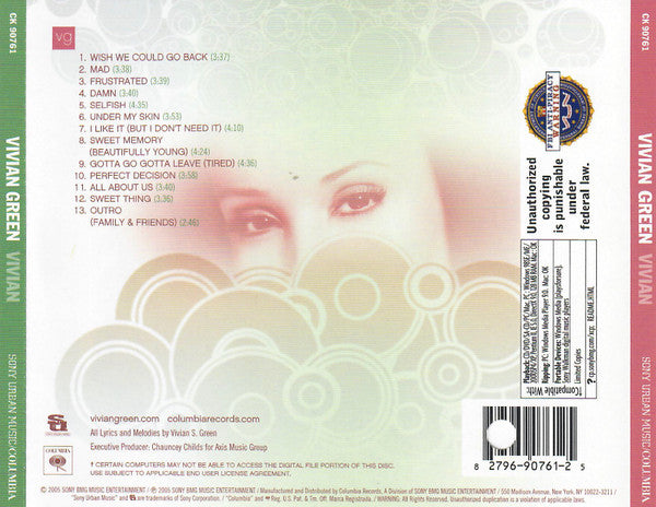 Vivian Green : Vivian (CD, Album, Copy Prot., Enh)
