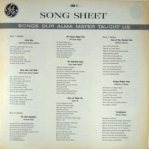 Rutgers University Glee Club : Songs Our Alma Mater Taught Us (LP)