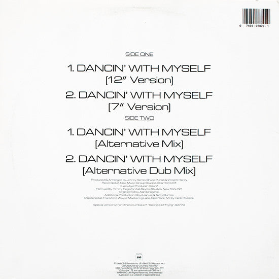 Johnny Kemp : Dancin' With Myself (12")