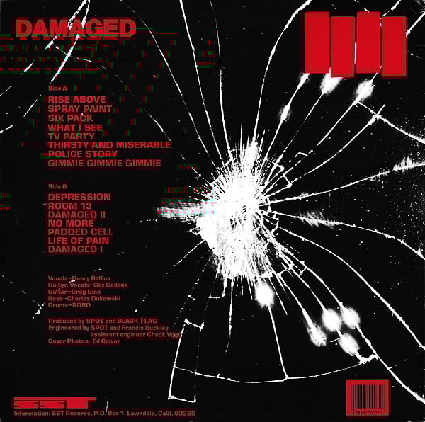 Black Flag : Damaged (LP, Album, RE, RP)