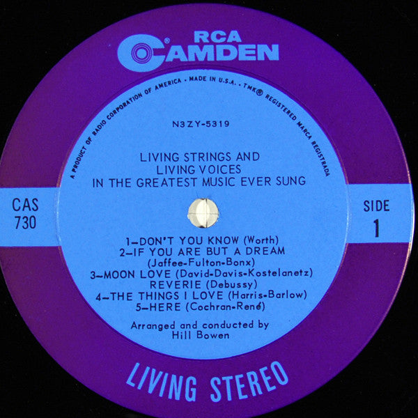 Living Strings / Living Voices : Living Strings And Living Voices In The Greatest Music Ever Sung (LP)