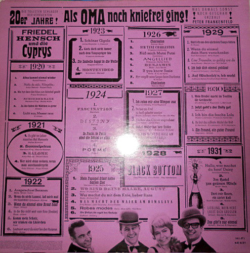 Friedel Hensch Und Die Cyprys : Als Oma Noch Kniefrei Ging - Die Tollsten Schlager Der Verrückten 20er Jahre (LP, Album)