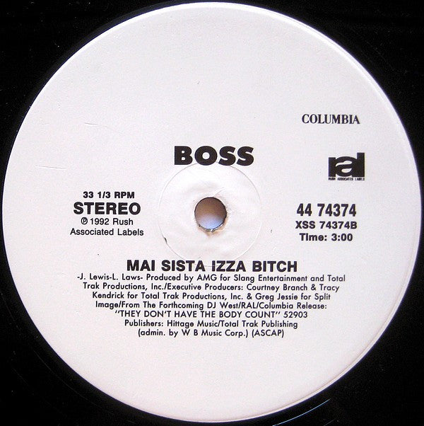 Boss (3) : I Don't Give A Fuck / Mai Sista Izza Bitch (12", Promo)