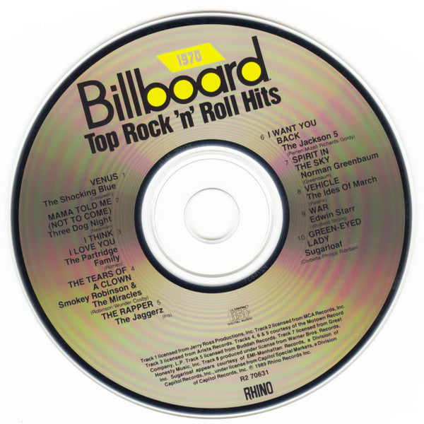 Various : Billboard Top Rock'n'Roll Hits - 1970 (CD, Comp, RM)