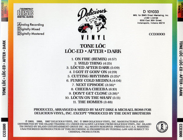 Tone Loc : Lōc'ed After Dark (CD, Album, Club, RE, Den)