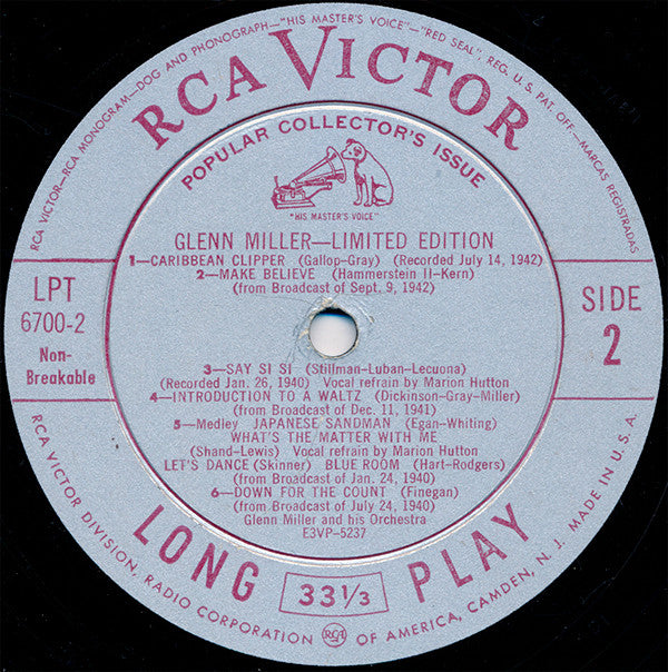 Glenn Miller And His Orchestra : Limited Edition (5xLP, Comp, Com)