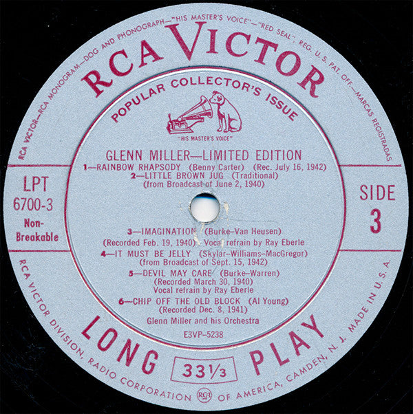 Glenn Miller And His Orchestra : Limited Edition (5xLP, Comp, Com)