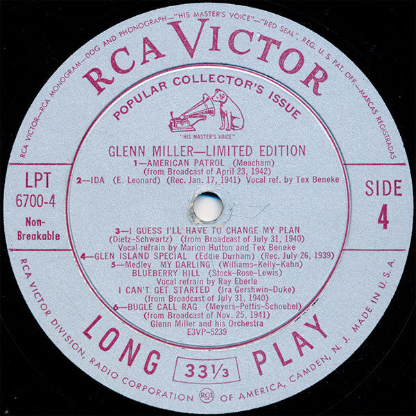 Glenn Miller And His Orchestra : Limited Edition (5xLP, Comp, Com)