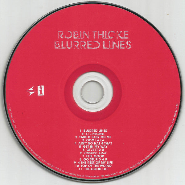 Robin Thicke : Blurred Lines (CD, Album)