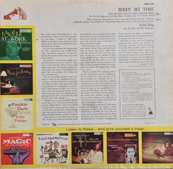 Teddi King With Al Cohn And His Orchestra : Bidin' My Time (LP, Mono)