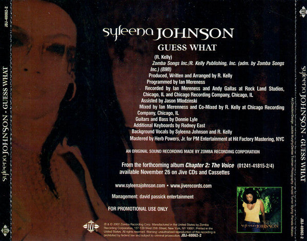 Syleena Johnson : Guess What (CD, Single, Promo)
