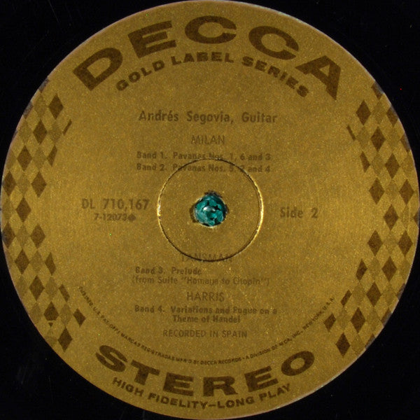 Andrés Segovia : The Unique Art Of Andres Segovia (LP, Album)