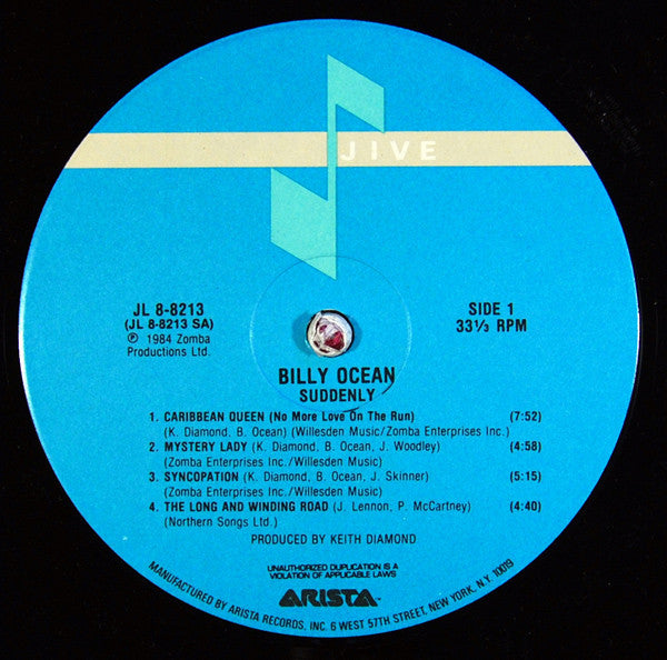 Billy Ocean : Suddenly (LP, Album)