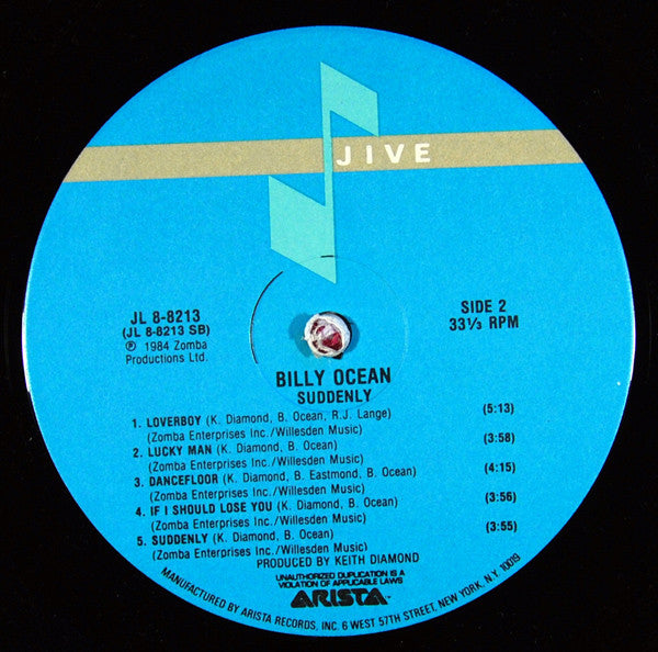 Billy Ocean : Suddenly (LP, Album)