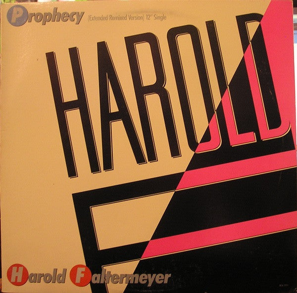 Harold Faltermeyer : Prophecy (12", Single)