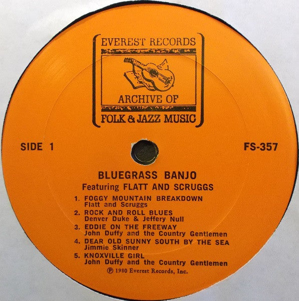 Various : Bluegrass Banjo (Featuring Flatt and Scruggs) (LP, Album, Comp)