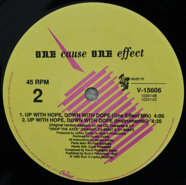 One Cause One Effect : Up With Hope, Down With Dope (12")