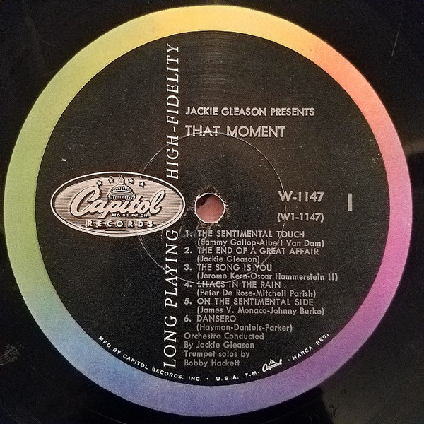Jackie Gleason : Lush Musical Interludes For That Moment (LP, Album, Mono)