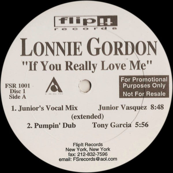 Lonnie Gordon : If You Really Love Me (2x12", Promo)