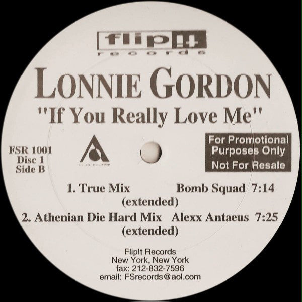Lonnie Gordon : If You Really Love Me (2x12", Promo)