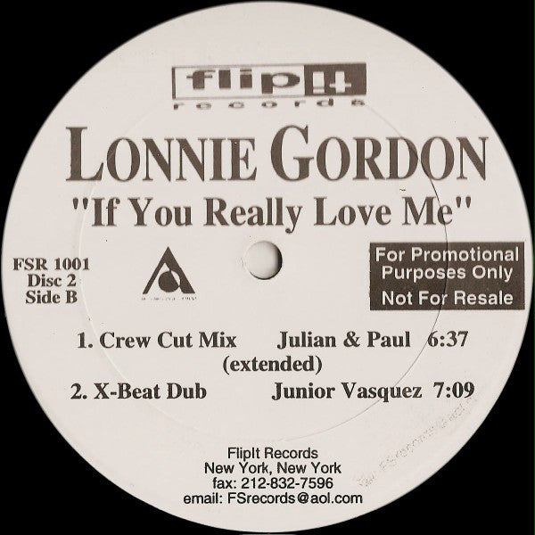 Lonnie Gordon : If You Really Love Me (2x12", Promo)