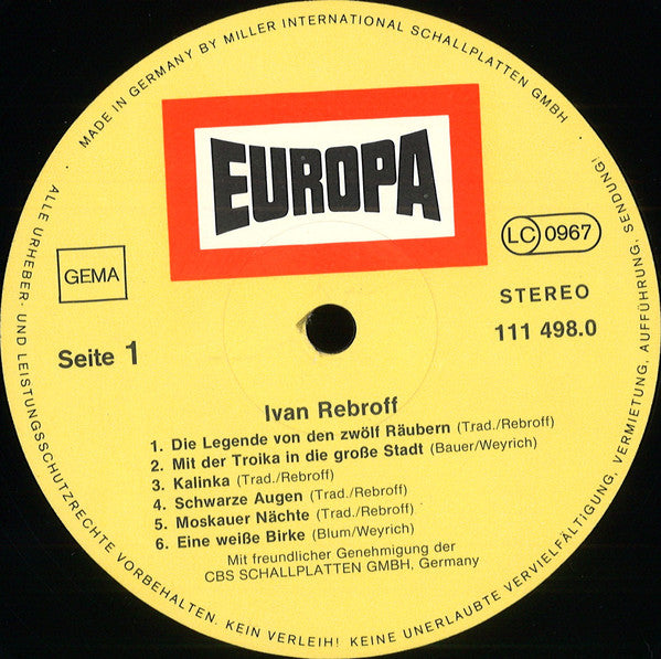 Ivan Rebroff : Ivan Rebroff (LP, Comp)