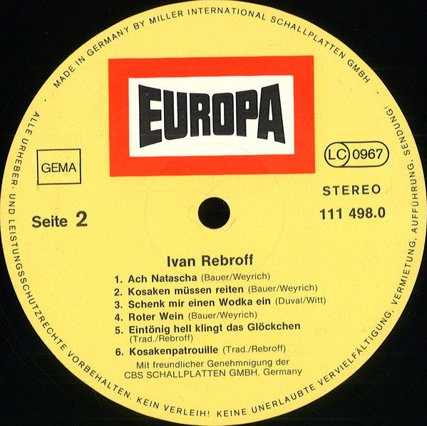 Ivan Rebroff : Ivan Rebroff (LP, Comp)