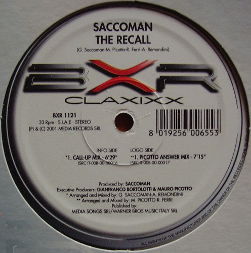 Saccoman : The Recall (12")