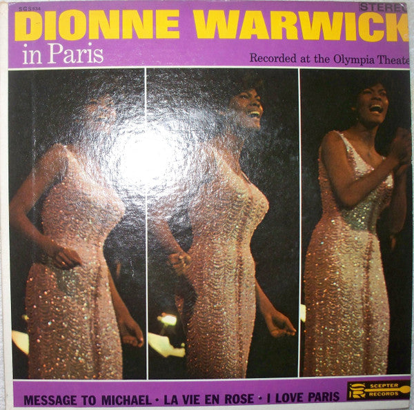 Dionne Warwick : Dionne Warwick In Paris (7", Jukebox)