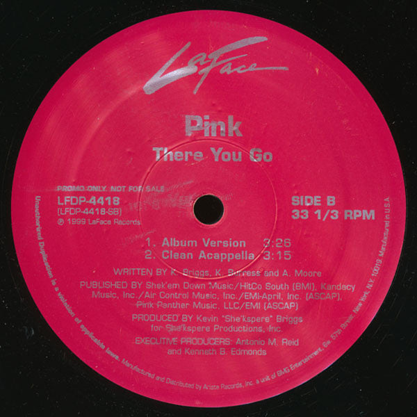P!NK : There You Go (12", Promo)