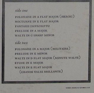 The Hollywood Bowl Symphony Orchestra : Chopin By Starlight (LP, Album, Mono)