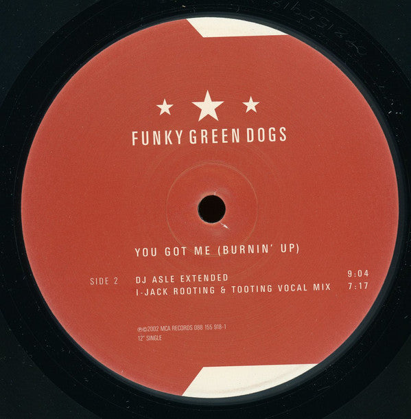 Funky Green Dogs : You Got Me (Burnin' Up) (12")