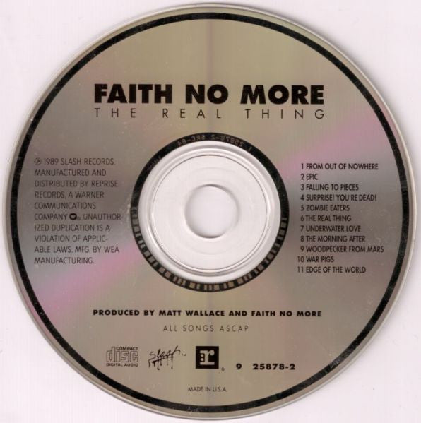 Faith No More : The Real Thing (CD, Album)