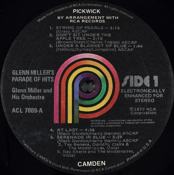 Glenn Miller : Parade Of Hits (LP, Comp)