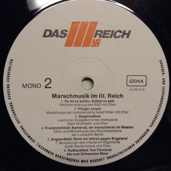 Various : Marschmusik Im Ill. Reich (1. Folge) (LP, Mono)