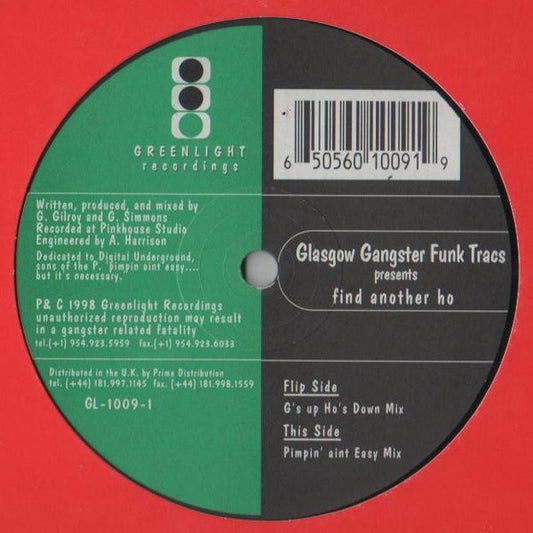 Glasgow Gangster Funk : Find Another Ho (12")