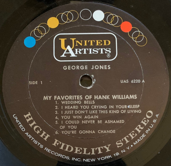 George Jones (2) : My Favorites Of Hank Williams (LP, Album)